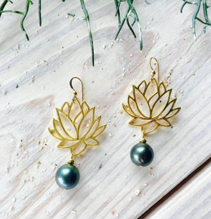 lotus earrings